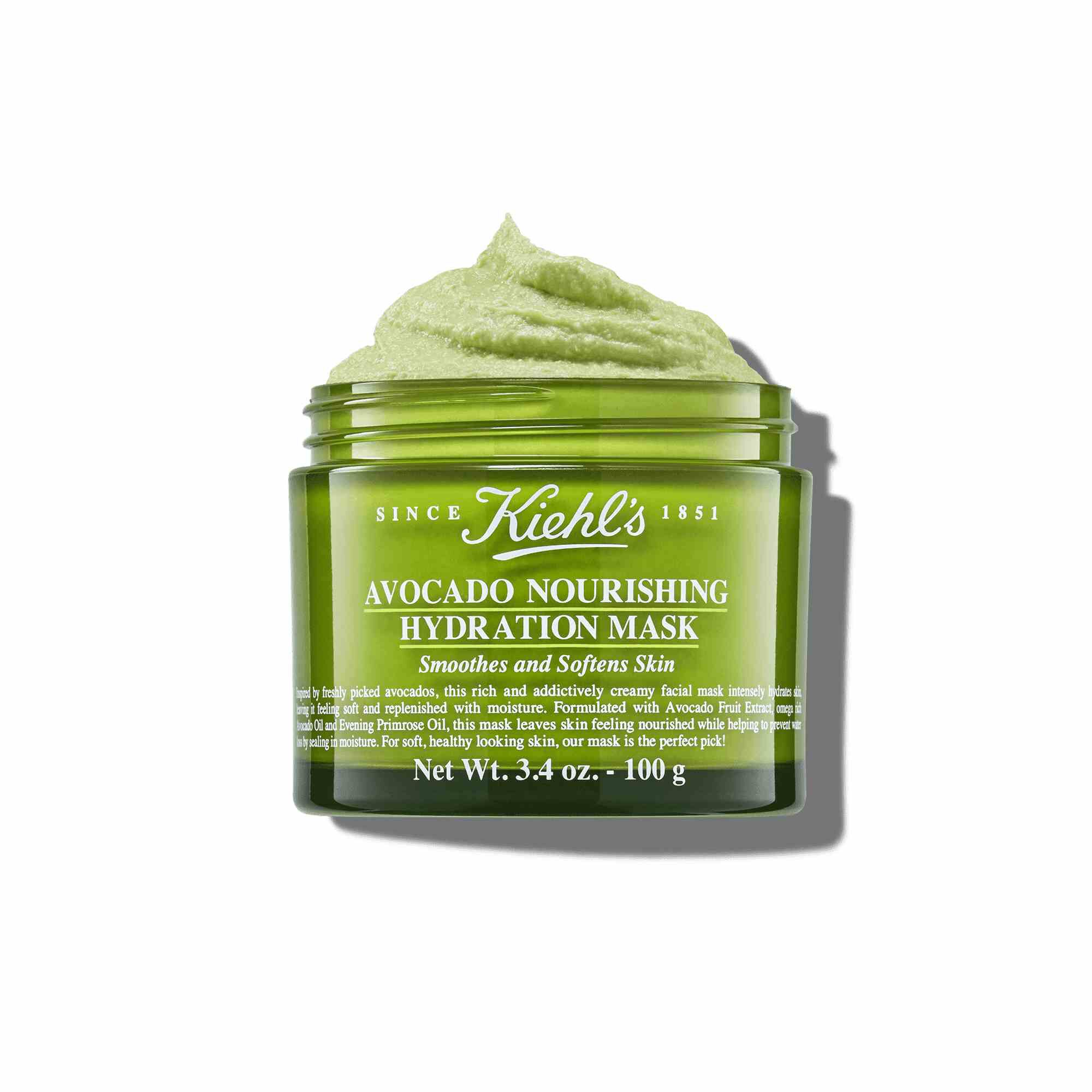 Kiehl's Avocado Nourishing Hydration Mask open jar photo – 3.4 oz. – 100g size