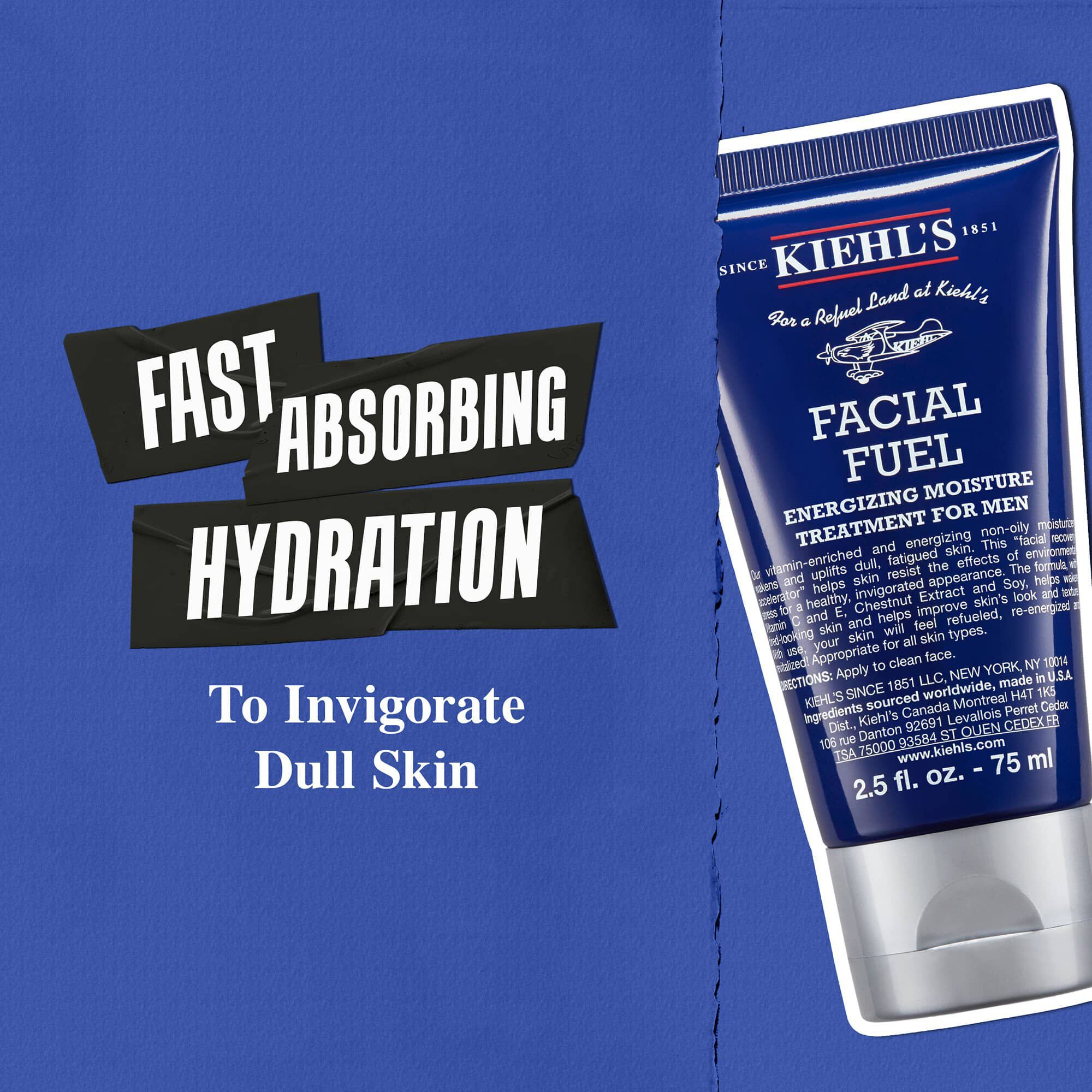 Fast Absorbing Hydration to invigorate dull skin - Facial Fuel Energizing Moisture Treatment for Men