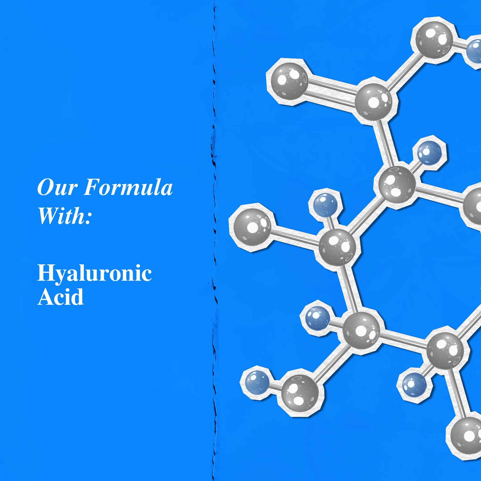 Ultra Pure %1.5 Hyaluronic Acid Serum'un ana bileşenini vurgulayan bir grafik: Hyaluronic Acid.
