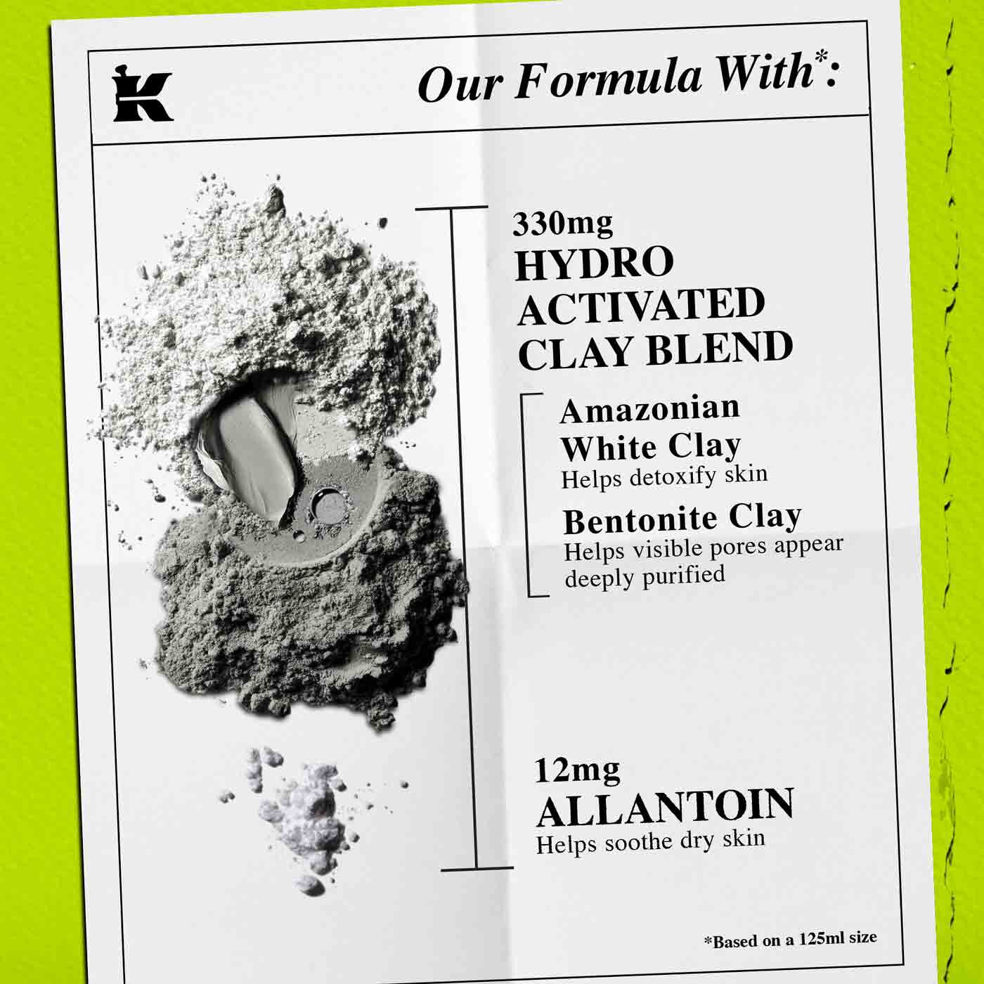 Kiehl's Rare Earth Deep Pore Cleansing Masque ingredients - Amazonian White Clay, Aloe Barbadensis