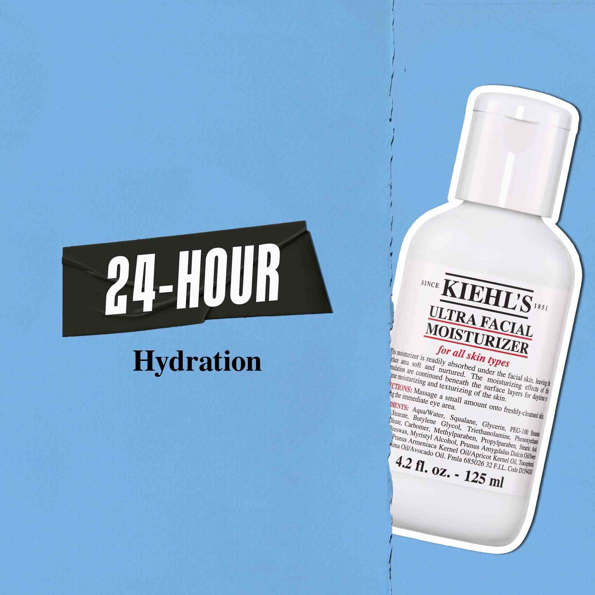 Kiehl's Ultra Facial Moisturizer provides 24 hour hydration