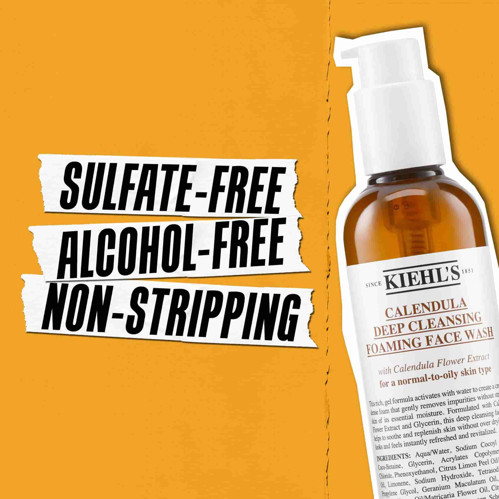 Kiehl's Calendula Deep Cleaning Foaming Face Wash is Sulfate-Free, Alcohol-Free, and Non-Stripping