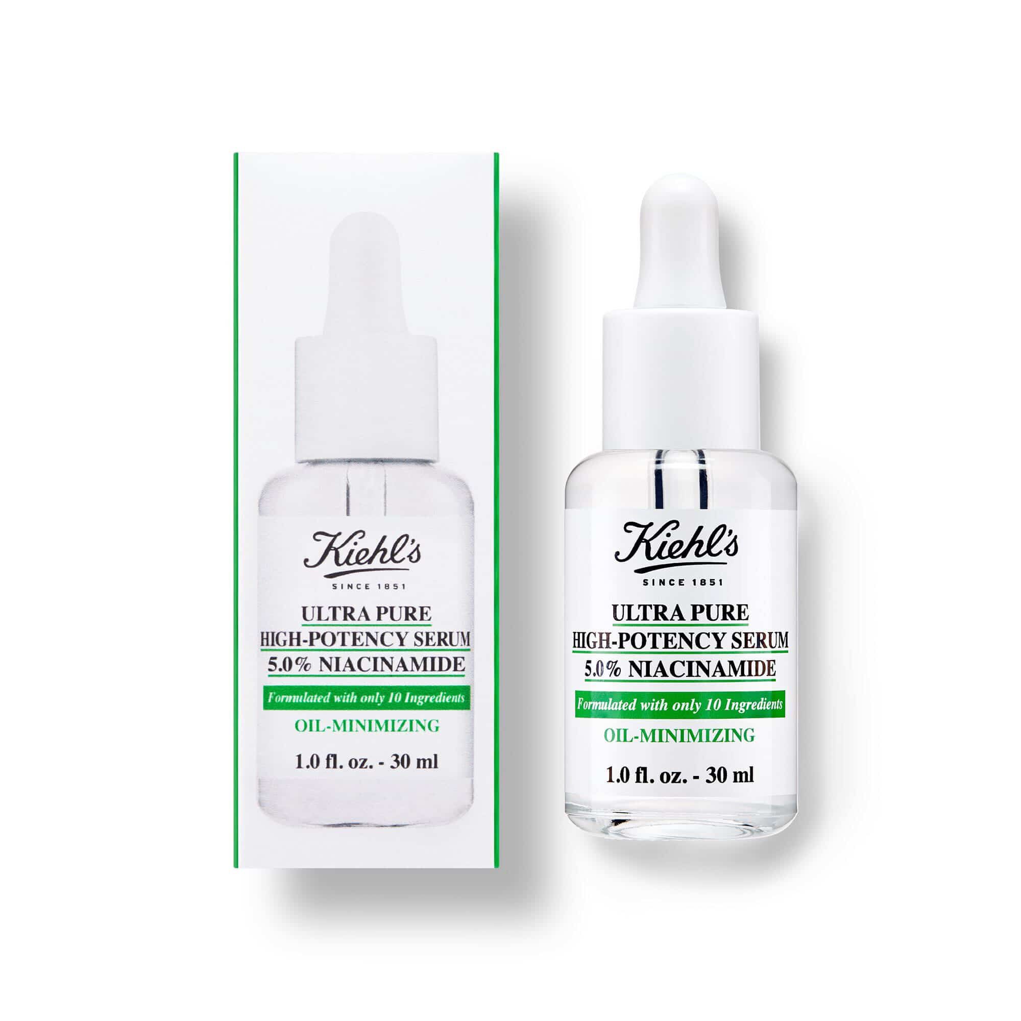 Kiehl's Ultra Pure Yuksek Gucte Serum 5.0% Niacinamide Şişe ve Kutusu