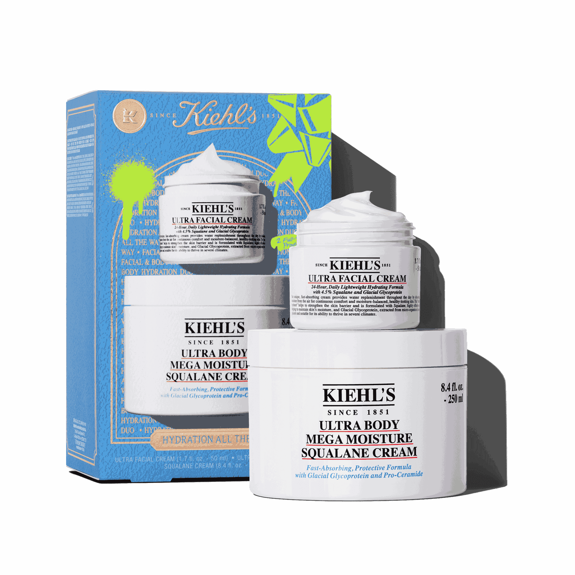Kiehl's Ultra Facial Cream 2個セット Ultra Hydrated Face & Body - Nemlendirici ve Vücut Kremi Seti