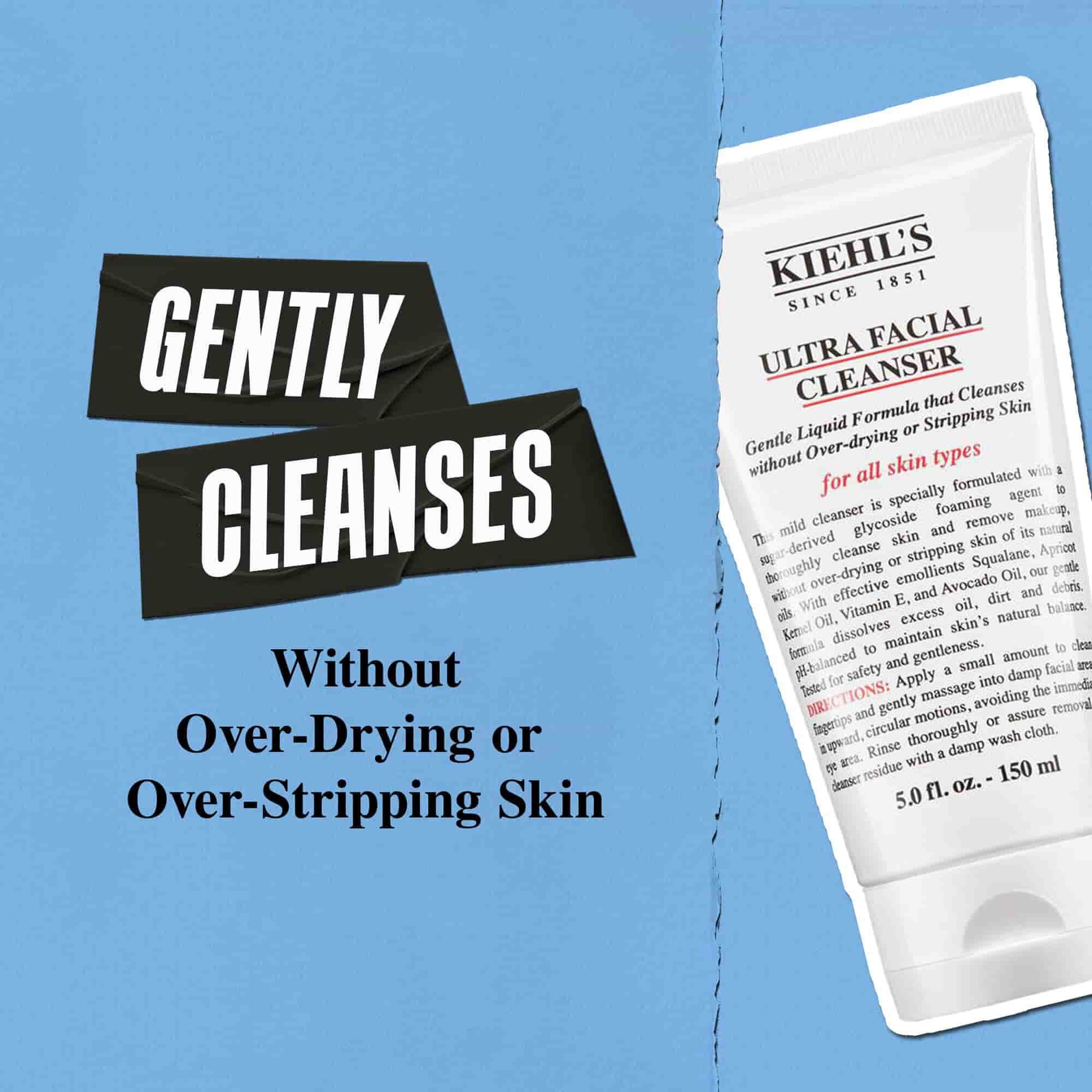 Kiehl's Ultra Facial Cleanser gently cleanses without over-drying or over-stripping skin