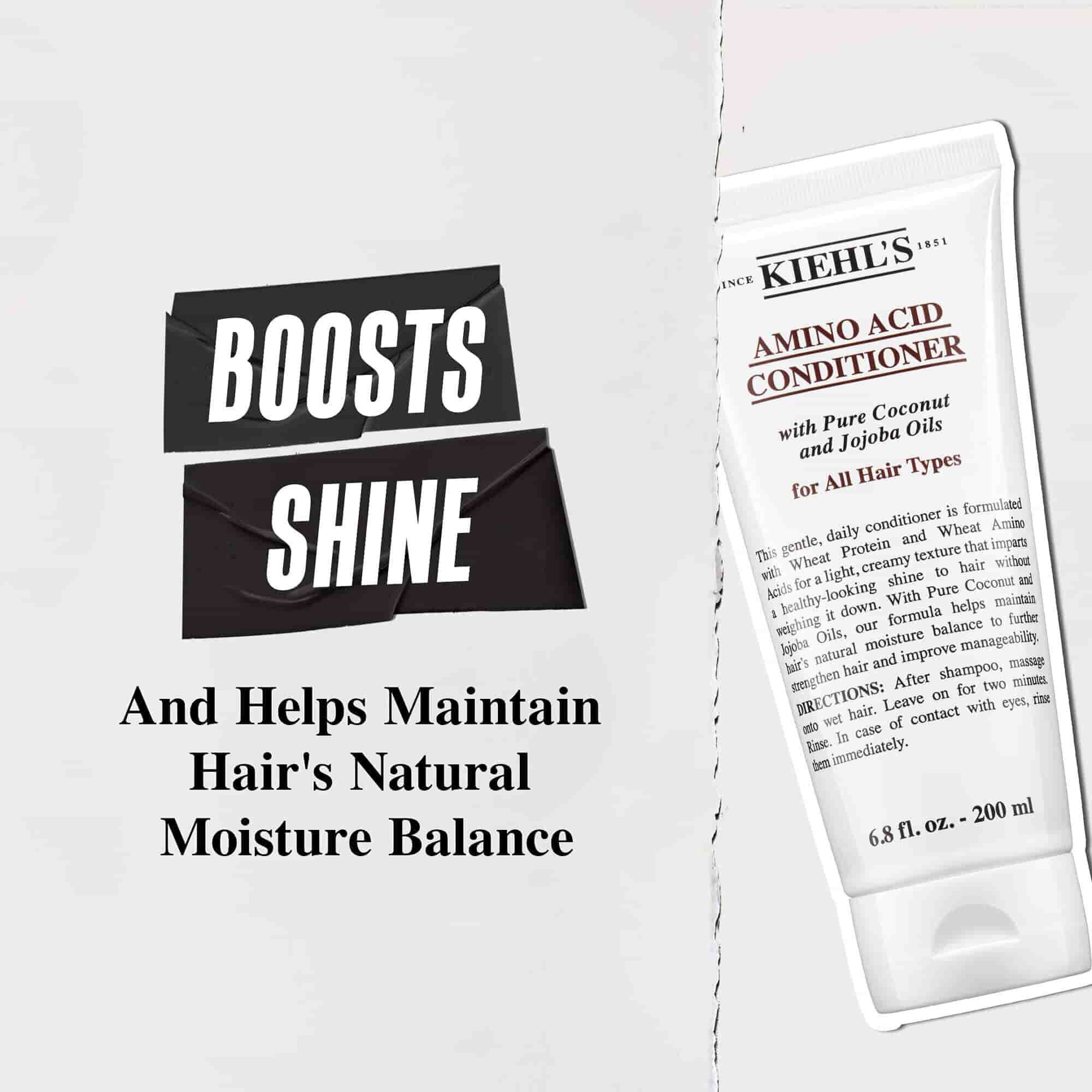 Kiehl's Amino Acid Conditioner- boosts shine and helps maintain hair's natural moisture balance