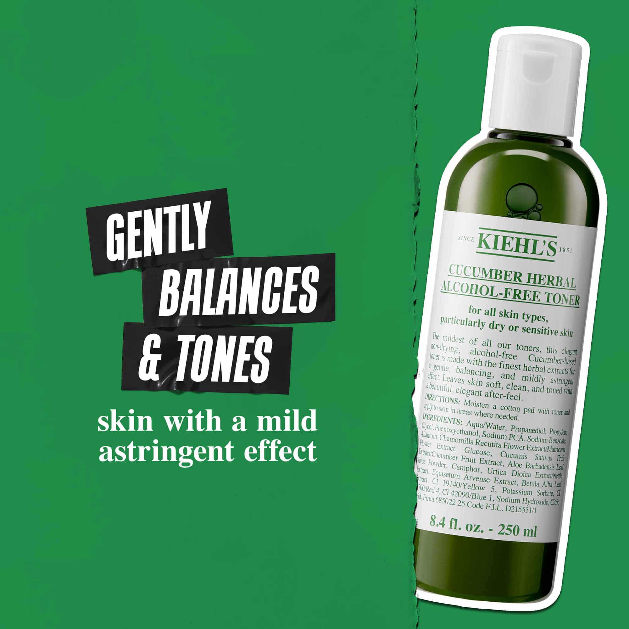 Cucumber Herbal Alcohol-Free Toner - Kuru ve Hassas Ciltler İcin Salatalık Ozu İceren Alkolsuz Tonik
