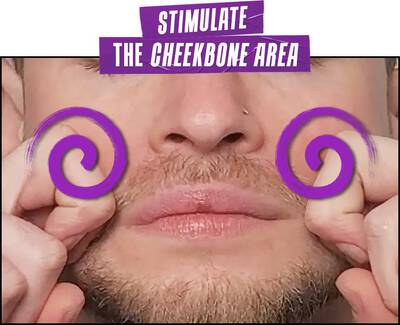 Stimulate the Cheekbone Area Massage Technique